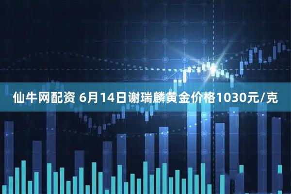 仙牛网配资 6月14日谢瑞麟黄金价格1030元/克
